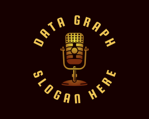 Podcast Radio Microphone logo design