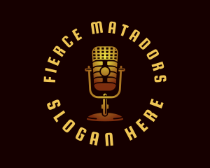 Podcast Radio Microphone logo design