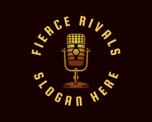 Podcast Radio Microphone logo design