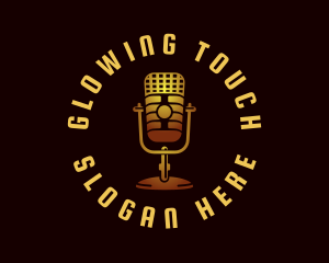 Podcast Radio Microphone logo design