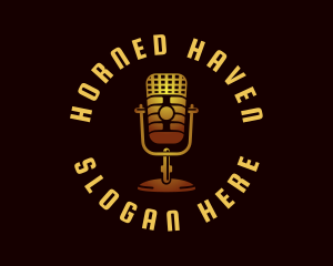 Podcast Radio Microphone logo design