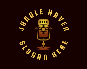 Podcast Radio Microphone logo design