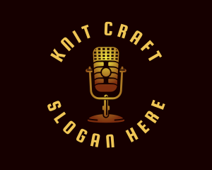 Podcast Radio Microphone logo design