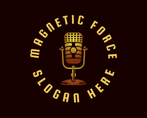 Podcast Radio Microphone logo design