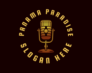 Podcast Radio Microphone logo design