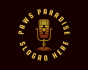 Podcast Radio Microphone logo design