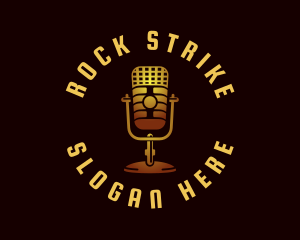 Podcast Radio Microphone logo design