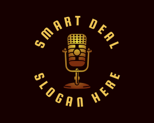 Podcast Radio Microphone logo design