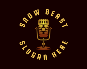 Podcast Radio Microphone logo design