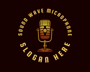 Microphone - Podcast Radio Microphone logo design