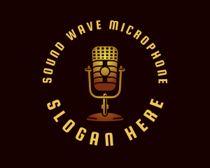 Podcast Radio Microphone logo design