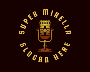 Podcast Radio Microphone logo design