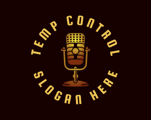 Podcast Radio Microphone logo design