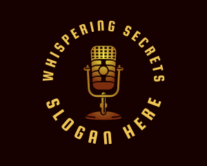 Podcast Radio Microphone logo design