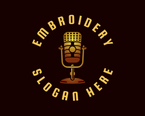 Podcast Radio Microphone logo design