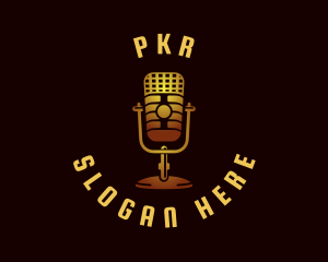 Podcast Radio Microphone logo design