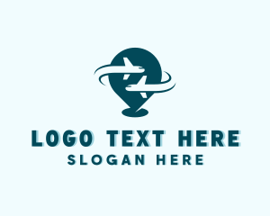 Gps - Travel Plane Flight logo design