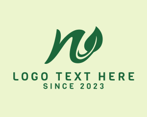 Organic - Agriculture Farming Letter N logo design