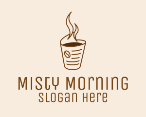 Morning News Coffee Cup logo design