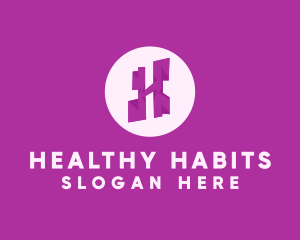 Purple Letter H logo design