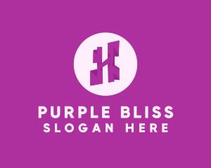 Purple - Purple Letter H logo design