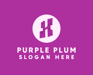 Purple - Purple Letter H logo design