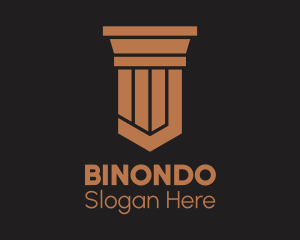 Minimalist Brown Pillar Logo