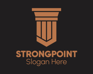 Minimalist Brown Pillar Logo