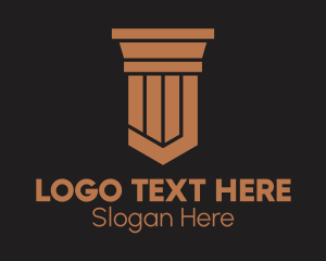 Minimalist Brown Pillar Logo