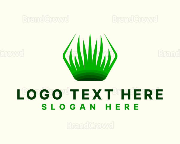 Grass Garden Landscaping Logo