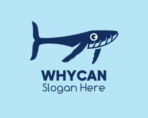 Marine Life - Blue Whale Calf logo design