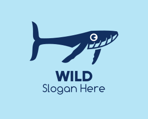 Ocean - Blue Whale Calf logo design