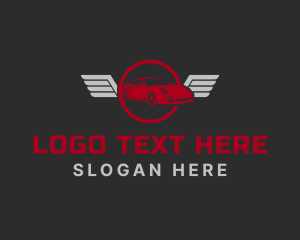 Sports Car - Fast Car Wings logo design