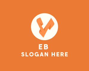 Orange Letter V Logo