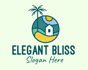 Vacation - Tropical Beach House logo design
