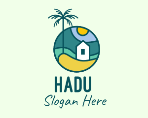 Travel - Tropical Beach House logo design