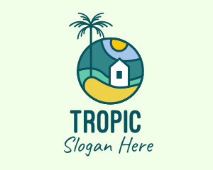 Tropical Beach House logo design