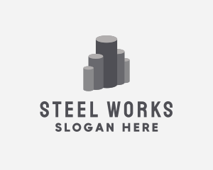 Steel - Industrial Construction Steel logo design