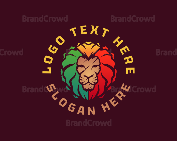 Lion Rasta Reggae Logo