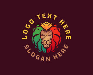 High End - Lion Rasta Reggae logo design