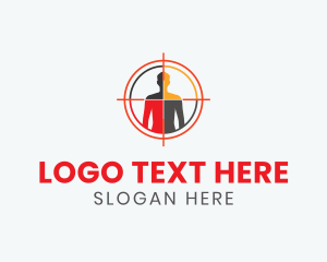 Practice Range - Human Target Scope logo design