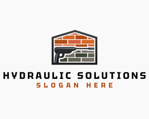 Hydraulic - Power Washing Brick Cleaning logo design