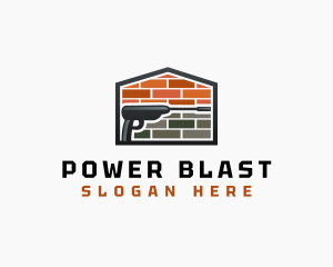 Power Washing Brick Cleaning logo design