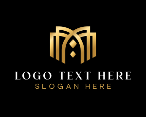 Saving - Deluxe Financial Letter M logo design