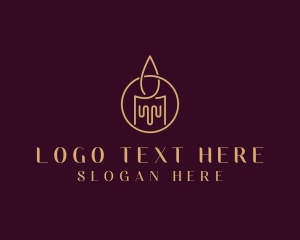 Candle - Wax Candle Spa logo design