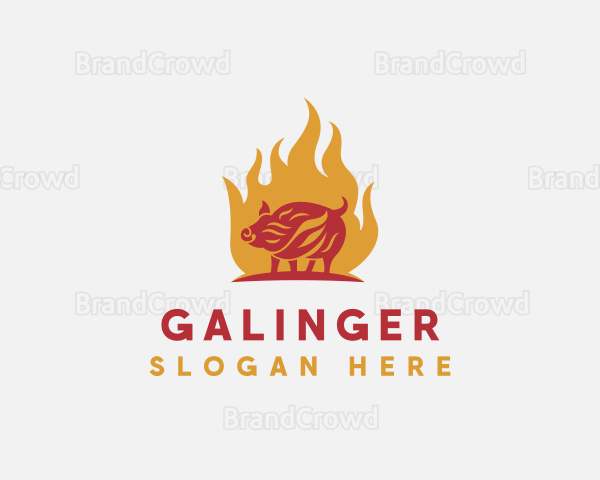 Flame Pork Grill Logo