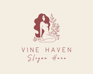 Naked Vine Woman logo design