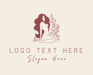 Self Care - Naked Vine Woman logo design