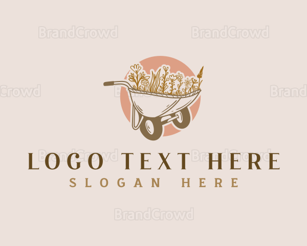 Wheel Barrow Organic Herb Logo