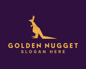 Golden Kangaroo Origami logo design